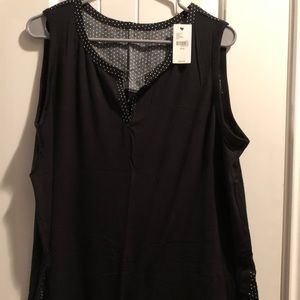 NWT Black Polka Dot Top